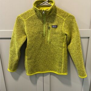 Patagonia Lime Green Fleece Pullover